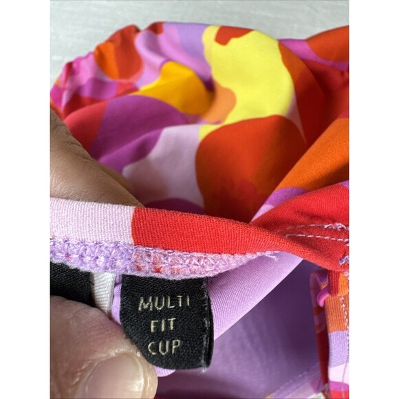 Nip Tuck Mauve Poppies Joanne Twist Front Design Tummy Control Swimsuit Sz 4 - Picture 9 of 11